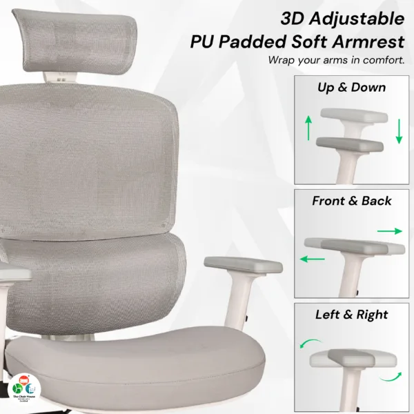 C158 -SMART High Back Ergonomic Mesh Office Chair Home Computer Chair with Auto Adjustable Lumbar Multi-Tilt Lock & Seat Sliding Mechanism Chrome Base 5 years warranty 13 C158 -SMART High Back Ergonomic Mesh Office Chair Home Computer Chair with Auto Adjustable Lumbar Multi-Tilt Lock & Seat Sliding Mechanism Chrome Base 5 years warranty