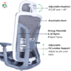 C159 - INOX Ergonomic Mesh High Back Executive Office Chair for Maximum Comfort Mesh Seat , 3D Armrests , Multi-Tilt Lock 1