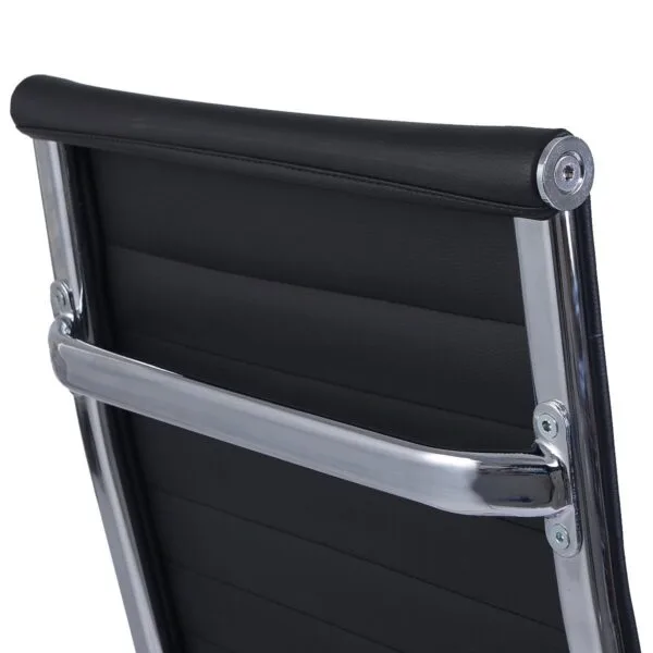 C161 - HEAVY SLIM Hight Back Chair Faux Leather Office Chair/Desk Chair with Arms, Quality Plating, Height Adjustable, Swivel Chair, (Black) Colour 3 Year Warranty