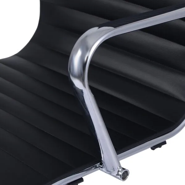 C161 - HEAVY SLIM Hight Back Chair Faux Leather Office Chair/Desk Chair with Arms, Quality Plating, Height Adjustable, Swivel Chair, (Black) Colour 3 Year Warranty