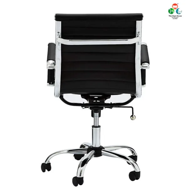 C160 - HEAVY SLIM Medium Back Chair Faux Leather Office Chair/Desk Chair with Arms, Quality Plating, Height Adjustable, Swivel Chair, (Black) Colour 3 Year Warranty 9 C160-HEAVY-SLIM-Medium-Back-Chair-Faux-Leather-Office-ChairDesk-Chair-with-Arms-Quality-Plating-Height-Adjustable-Swivel-Chair-Black-Colour-3-Year-Warranty6-scaled.jpg