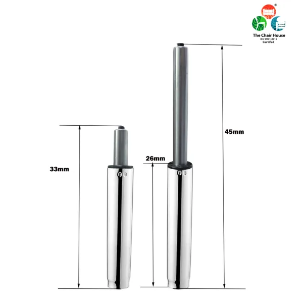 H07- Chrome Hydraulic 175mm Replacement for bar Chairs Spare Part, Universal Size, Heavy Duty Hydraulic Gas Lift Cylinder Class 4 Hydraulic Piston, (5 Years Warranty) 6 H07- Chrome Hydraulic 175mm Replacement for bar Chairs Spare Part, Universal Size, Heavy Duty Hydraulic Gas Lift Cylinder Class 4 Hydraulic Piston, Black (5 Years Warranty)