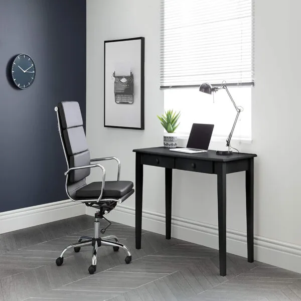 C164 - Silk Cushion High Back Black Executive Leather Chair || Swivel Office Chair with Tilt Tyson Mechanism || (4 Years warranty) || Customize Any Color || 10 C164 - Silk Cushion High Back Chair Black Leather Executive Swivel Office Chair with Tilt Tyson Mechanism (4 Years warranty) Customize Any Color