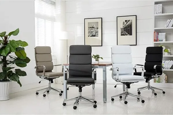 C163 - Silk Cushion High Back Chair Black Leather Executive Swivel Office Chair with Tilt Single Lock Mechanism (4 Years warranty) Customize Any Color 9 C163 - Silk Cushion High Back Chair Black Leather Executive Swivel Office Chair with Tilt Single Lock Mechanism (4 Years warranty) Customize Any Color