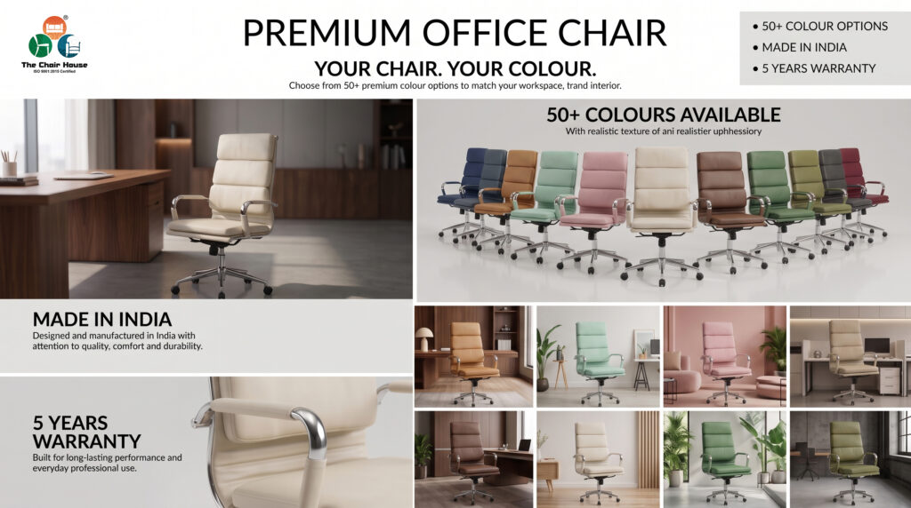 Silk Triple Cushion High Back Executive Office Chair | Single-Lock Tilt Mechanism | 40D Foam | 50+ Custom Colours | 5-Year Warranty 9 Silk Triple Cushion High Back Executive Office Chair – 50+ Custom Colours