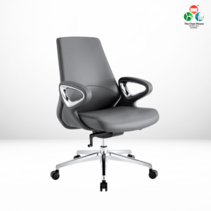 C165 – Delta Medium Back Premium Executive Comfort Chair Designed for Efficiency and Elegance ( Grey color ) 5 Year Warranty