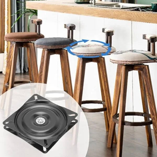 CM23 -Tissting Swivel Fitting Turntable 6 Inch Chair Turntable Base Square Turntable 360 Degree Dual Bearing Running for Furniture Chairs, Bar Chairs, Office Chairs, Car Chairs 12 CM23 -Tissting Swivel Fitting Turntable 6 Inch Chair Turntable Base Square Turntable 360 Degree Dual Bearing Running for Furniture Chairs, Bar Chairs, Office Chairs, Car Chairs