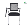 Student Chair with Desk Attached, Office Room Chairs,Foldable Computer Desk Chair with Tablet Arm Writing Board and Cup Holder Metal Frame Backrest Table Chair, Black