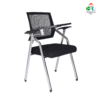 Student Chair with Desk Attached, Office Room Chairs,Foldable Computer Desk Chair with Tablet Arm Writing Board and Cup Holder Metal Frame Backrest Table Chair, Black