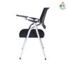 Student Chair with Desk Attached, Office Room Chairs,Foldable Computer Desk Chair with Tablet Arm Writing Board and Cup Holder Metal Frame Backrest Table Chair, Black