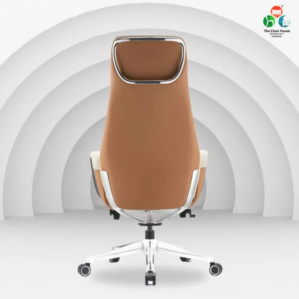 C166 - Planet High Back Premium Executive Comfort Chair Designed for Efficiency and Elegance ( Brown & Cream color ) 5 Year Warranty 11 Experience Ultimate Comfort: Planet High-Back Office Chair