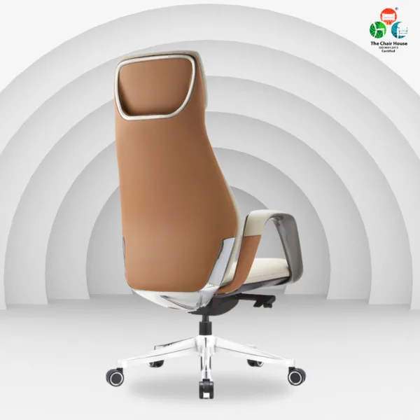 C166 - Planet High Back Premium Executive Comfort Chair Designed for Efficiency and Elegance ( Brown & Cream color ) 5 Year Warranty 12 Experience Ultimate Comfort: Planet High-Back Office Chair