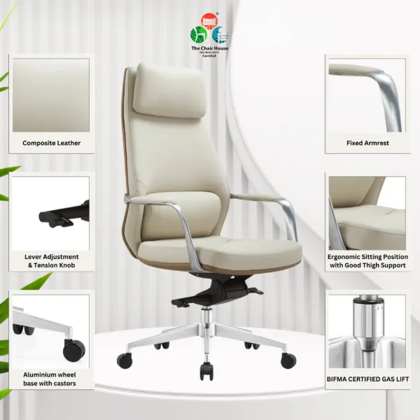 C167 - Monarch High Back Luxury Premium Executive Comfort Chair Designed for Efficiency and Elegance ( 5 Year Warranty )