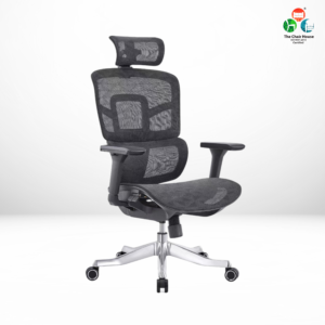 C155- AERO Hight Back Chair Imported Ergonomic,Multi lock Mechanism Full mesh with Seat Sliding, 3D Armrest & 3D Headrest Aluminum Base with PU Castor wheel 5years warranty ( Black )