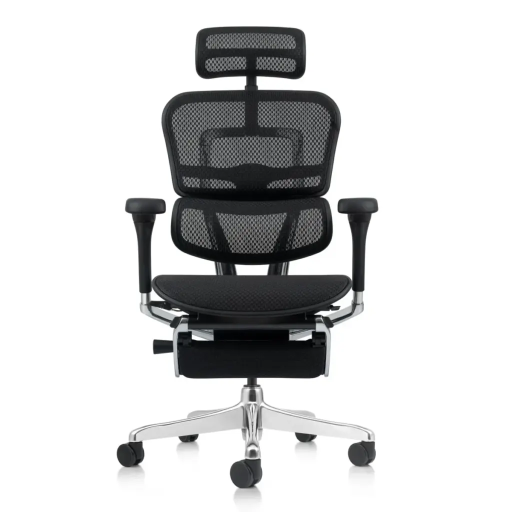 Ergohuman Xpert Elite 2.0 ergonomic office chair in black with mesh back