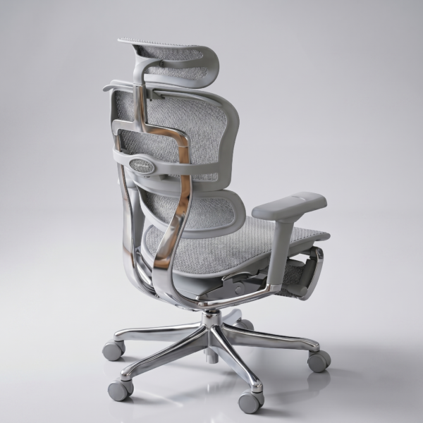 Ergohuman Xpert ELITE 2.0 with Footrest– Premium Mesh Ergonomic Chair with Adjustable Features (Grey) 6 Breathable Korean Mesh Office Chair Backrest