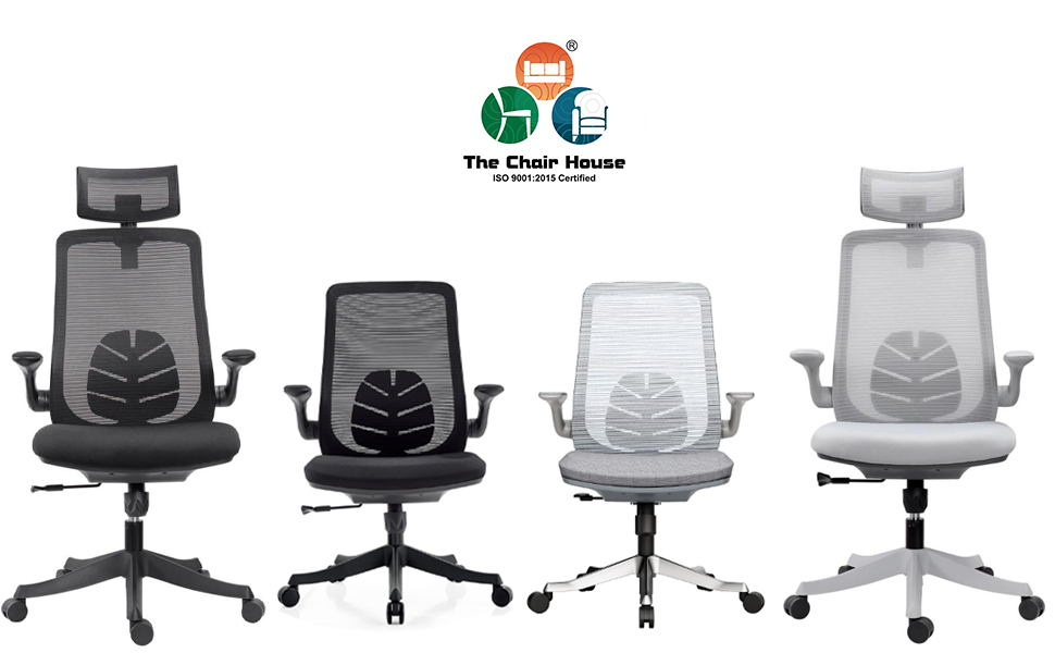 The Florra High Back Ergonomic Chair is built for those who demand both comfort and performance during long working hours. Designed with a breathable glass-filled nylon mesh back and an ergonomic mesh seat, it ensures continuous airflow and lasting comfort throughout the day.Equipped with a 2-way adjustable headrest, the chair provides excellent neck support, while the 1-way adjustable backrest promotes a healthy sitting posture. The 2-way adjustable armrests come with soft PU padding and a flip-up mechanism, giving you flexibility and saving space when needed.Its centre tilt mechanism with single-position locking allows you to recline safely and securely, making it ideal for focused tasks or quick breaks. The chair is supported by a durable glass-filled nylon base and smooth-rolling nylon castors, with a Class 4 gas lift for reliable height adjustment.With a weight capacity of up to 120 kg and backed by a 3-year warranty, the Florra Chair is the perfect blend of ergonomic engineering and everyday functionality — ideal for home offices, corporate setups, or