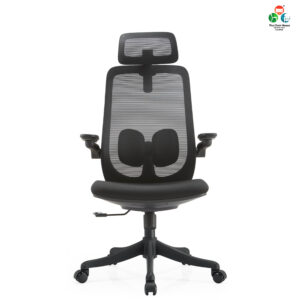 Cooper High Back Ergonomic Chair – Nylon Backrest with Lumbar Support, Flip-Up Armrests Grey3.TIFwww