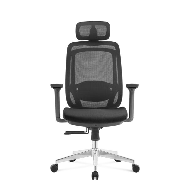 Aeris Comfort Pro Ergonomic Executive Chair – 3D Adjustable Armrests, 4-Position Synchronized Recline, 5 Years Warranty Colour Black