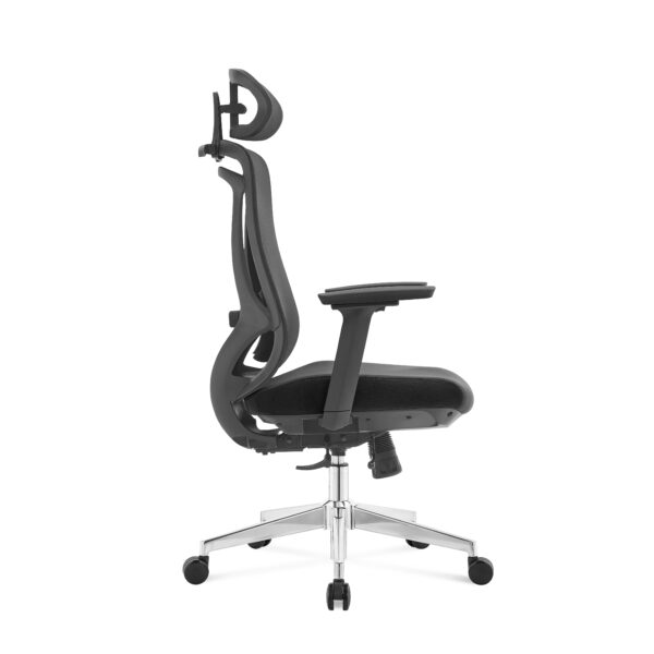 Aeris Comfort Pro Ergonomic Executive Chair – 3D Adjustable Armrests, 4-Position Synchronized Recline, 5 Years Warranty Colour Black