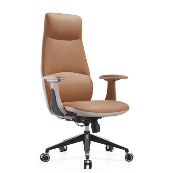 Magnum High-Back Executive Chair with Composite Leather & Multi-Locking Mechanism 5-Year Warranty (Color TAN+BEIGE)