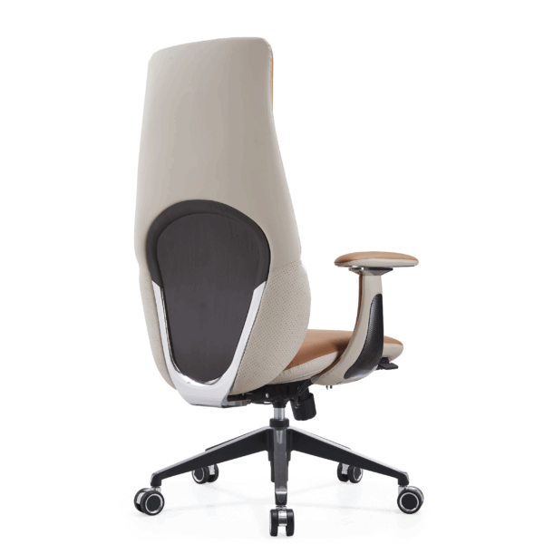 Magnum High-Back Executive Chair with Composite Leather & Multi-Locking Mechanism 5-Year Warranty (Color TAN+BEIGE)
