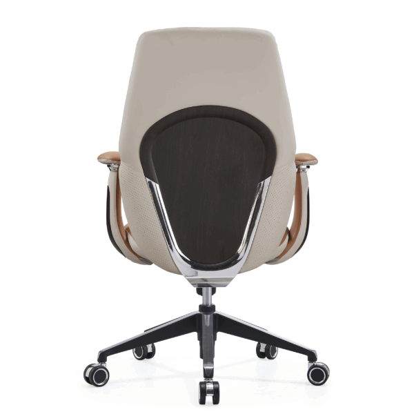 Magnum Medium-Back Executive Chair with Composite Leather & Multi-Locking Mechanism 5-Year Warranty (Color TAN+BEIGE)