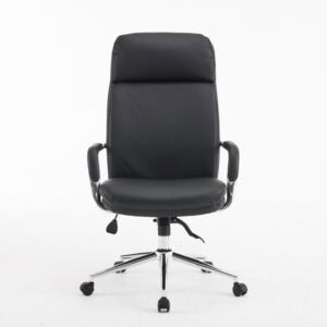 Monza High-Back Executive Chair in Black Bent Plywood Back, 3-Layer Cushion, Chrome Armrest & Multi-Locking Tilt Mechanism (3-Year Warranty)2