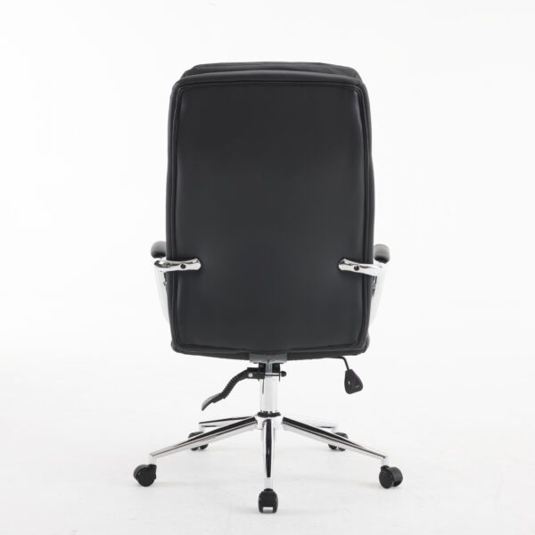 Monza High-Back Executive Chair in Black Bent Plywood Back, 3-Layer Cushion, Chrome Armrest & Multi-Locking Tilt Mechanism (3-Year Warranty)2