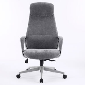 Oliva High-Back Executive Chair with Bent Plywood Back, 3-Layer Cushion & Low Tilt Multi-Locking Mechanism (3-Year Warranty Grey)3