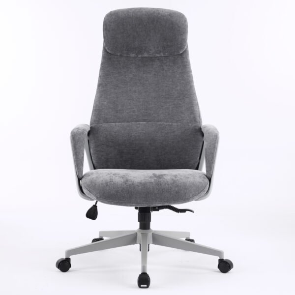 Oliva High-Back Executive Chair with Bent Plywood Back, 3-Layer Cushion & Low Tilt Multi-Locking Mechanism (3-Year Warranty Grey)3