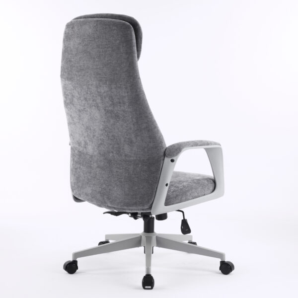 Oliva High-Back Executive Chair with Bent Plywood Back, 3-Layer Cushion & Low Tilt Multi-Locking Mechanism (3-Year Warranty Grey)3