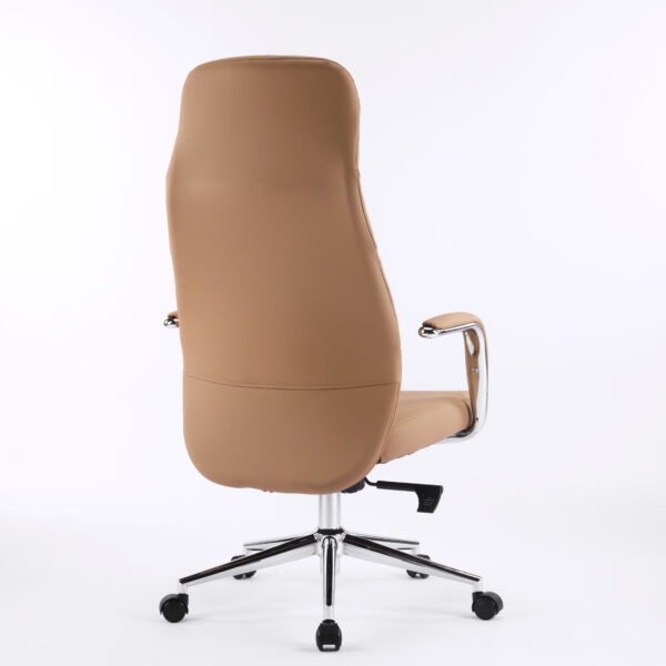 Regno High-Back Executive Chair with Bent Plywood Back, 3-Layer Cushion & Synchro Multi-Locking Mechanism 3 yers warranty (Colour Tan)