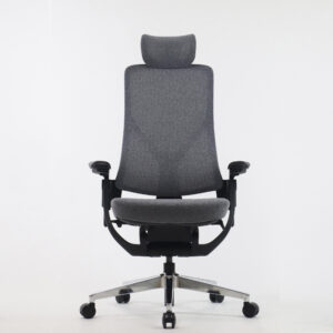 PostureMax SmartFit High Back Ergonomic Office Chair with Headrest & 3D Armrests, with Gravity Back System & Synchro Mechanism (GREY CUSHION )