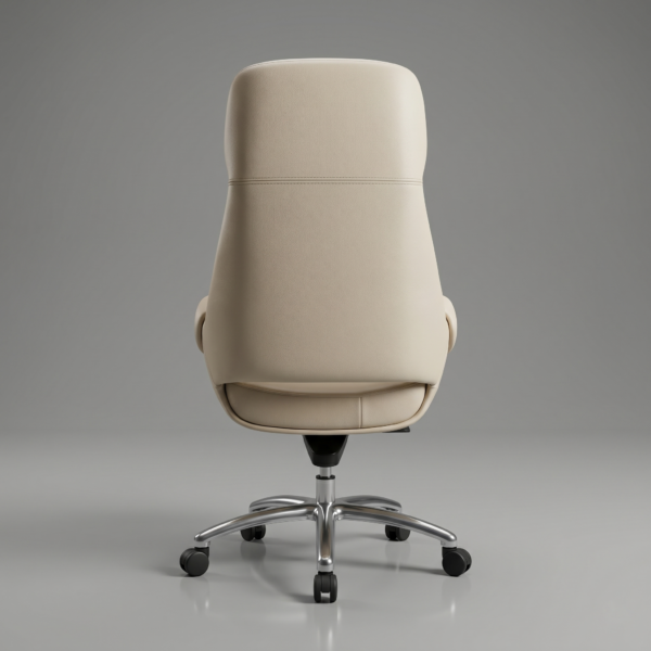 Close up of Class 4 Samhongsa gas lift and aluminum base of executive chair