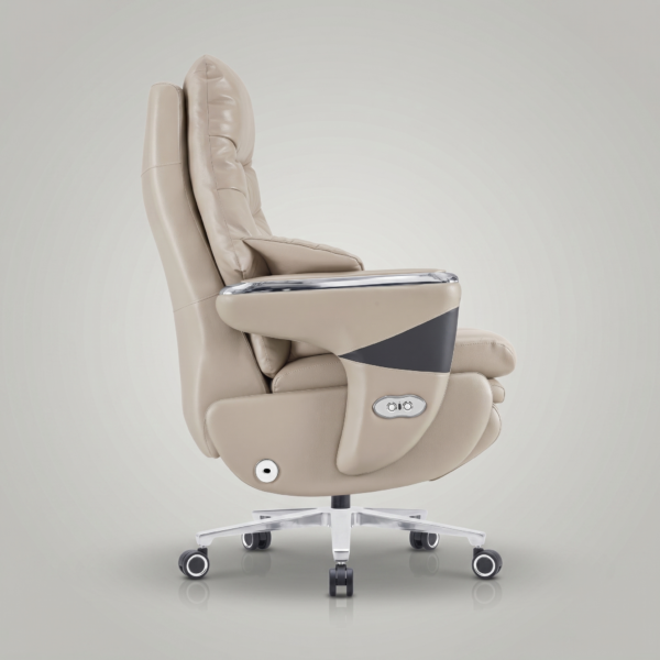 Zenith Reclining Executive Office Chair – Cream Nappa Leather 7 Ergonomic Desk Chair Dimensions and Size Chart