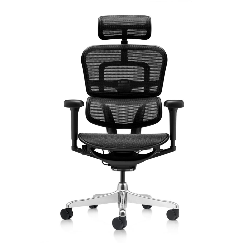 Ergohuman Xpert ELITE 2.0 premium mesh ergonomic office chair in black, featuring a full-body posture support design for professional workspaces.